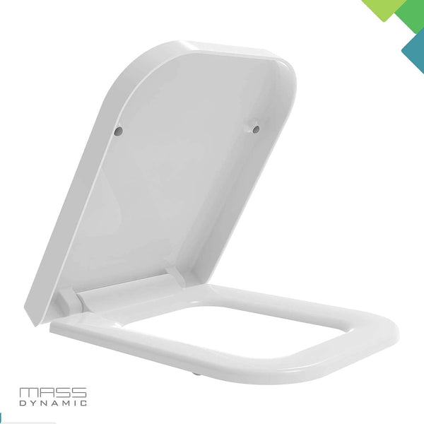 Soft Close Toilet Seat With Top Fixing Quick Release Feature And Adjustable Hinges (460mm x 360mm)