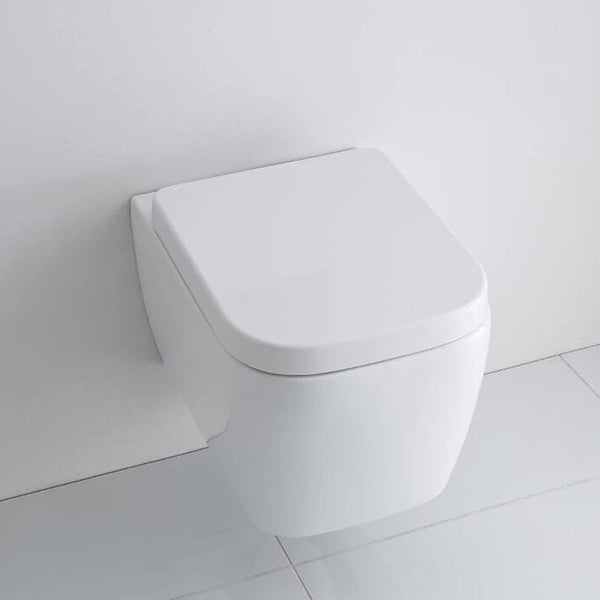 Soft Close Square Toilet Seat With Quick Release And Adjustable Hinges.