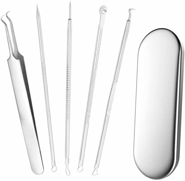 Blackhead Remover, Comedone Extractor Pimple Spot popper Removal Tool,5PCS