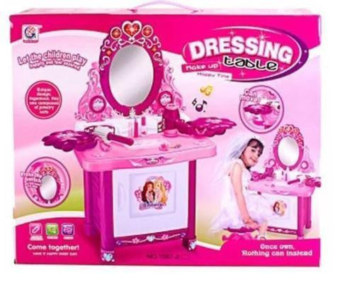 Girls Princess Mirror Dressing Table Pretend Role PlaySet