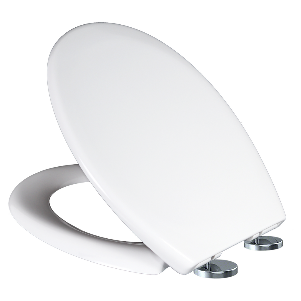 Luxury Slow Soft Close White Oval Bathroom Toilet Seat With Top Fixing ...