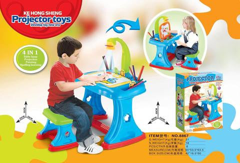 Multi-function Kids Projector Lamp Study Table