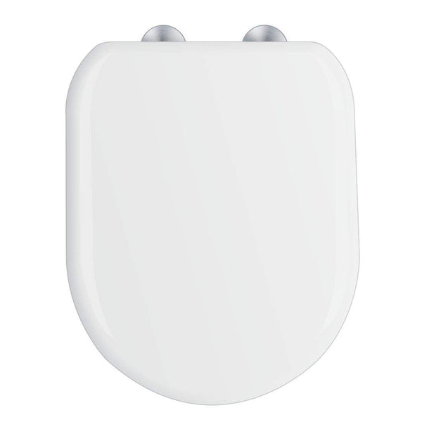 Toilet Seat D-Shaped Rounded Edges | Quick Release, Soft Close | UF (Urea-Formaldehyde) Material