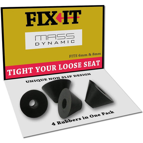 Fix It Non Slip 4x Rubbers to Secure Loose Toilet Seats Hinge Fittings for Resin, Plastic, Chrome and Brass Hinges on Wooden, Oak & Novelty Seats