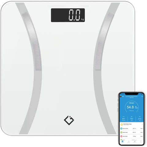 Digital Body Fat Scale | Body Weighing Scale for Fitness Tracking with 17 Essential Health Measurements | High Precision Smart Scale with Smart App (180 Kg / 28 St)