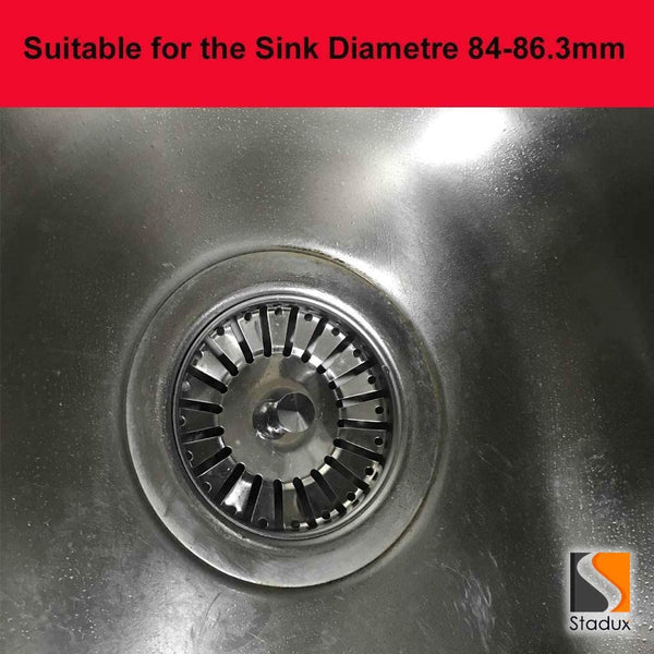 Stadux Stainless Steel Kitchen Sink Strainer plug, Diameter: 84mm