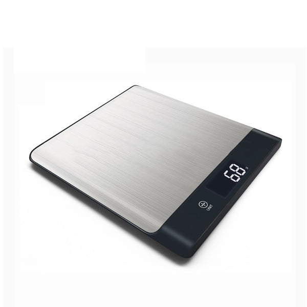 CGI Stainless Steel Digital Food Weighing Kitchen Scale, Slim Design with Tare Function, Weighs Upto 5kg/1g, Measures in Multiple Units, Easy to Use/Clean, Batteries Included.